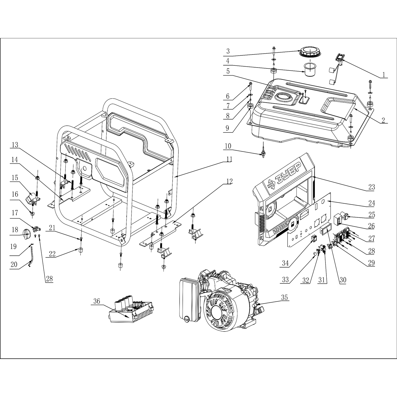 Инверторный генератор СБИ-3900