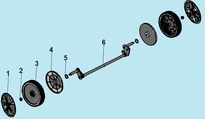 3 КОЛЕСА ГАЗОНОКОСИЛКА CHAMPION LM4627