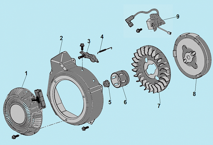 5 СТАРТЕР - МАГНЕТО - МАХОВИК ГЕНЕРАТОР CHAMPION IGG1200