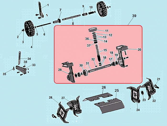 1 РЕДУКТОР - ФРЕЗЫ КУЛЬТИВАТОР CHAMPION GC243E