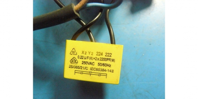 Конденсатор 0.22мкФ х2+2х2200pF 250V